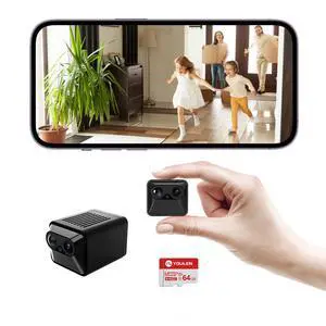 BEEDMXU Home 2K Ultra HD Hidden Camera Wireless WiFi Camera, 150 Days Standby, Night Vision, Motion Detection, Cloud Storage for Baby Office Pet Indoor Security Camera