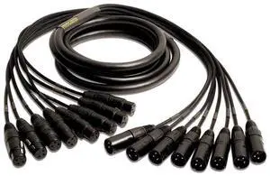 Mogami Gold 8 XLR-XLR-75 Audio Snake Cable, 8 Channel Fan-Out, XLR-Female to XLR-Male, Gold Contacts, Straight Connectors, 75 Foot