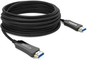 ATZEBE Fiber Optic HDMI Cable 328ft, Fiber HDMI Cable Supports 4K@60Hz, 4:4:4/4:2:2/4:2:0, HDR, Dolby Vision, HDCP2.2, ARC, 3D, High Speed 18Gbps, Slim and Flexible HDMI Fiber Optic Cable