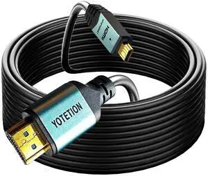 YOTETION 4K Micro HDMI to HDMI Male Cable 40FT Adapter, 4K@60Hz HDR Compatible for GoPro Hero, Canon/Nikon/Sony Zfc, Camera, Raspberry Pi 4, Video Capture Card