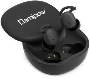 Damipow True Wireless Sleep Earbuds, Noise Blocking Technology Bluetooth Headphones in-Ear, Smallest and Lightest, Ultra Comfortable Designed to Help You Asleep Faster and Sleep Better (Black)