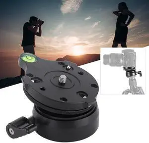 DY60N Tripod Leveling Base, Camera Head Tripod Head,Tripod Leveling Base Plate Camera Leveler Head Adjusting for DSLR Camera Head