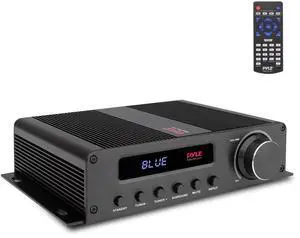 Pyle Wireless Bluetooth Home Audio Amplifier - 100W 5 Channel Home Theater Power Stereo Receiver, Surround Sound w/ HDMI, AUX, FM Antenna, Subwoofer Speaker Input, 12V Adapter, Black - PFA540BT