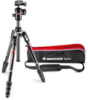 Manfrotto Befree Advanced 4-Section Carbon Fiber Travel Tripod with 494 Center Ball Head, Black