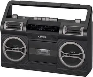 Jensen MCR-500 Portable AM/FM Radio with Cassette Player/Recorder and Built-in Speaker