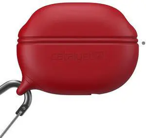 Catalyst Waterproof Protective Cover for Beats Studio Buds/Studio Buds+, Beats Studio Buds Plus Case, with Premium Carabiner, one-Piece Curved Design fits Perfectly Both Models, Won't pop Out (Red)