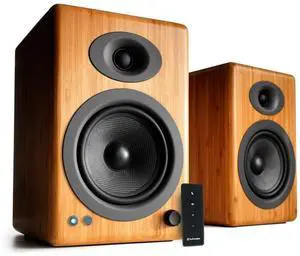 Audioengine A5+ Wireless Bluetooth Bookshelf Speakers - Premium 150W Stereo Speakers for Music, Gaming, Turntables, Home Theater Systems - Powerful Studio Monitors