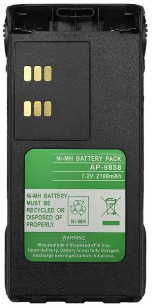 ExpertPower® 7.2V 2100mAh NiMH Battery for Motorola NTN9858, NTN9815, NTN9858AR | Compatible with XTS1500, XTS2500, PR1500, MT1500 Radios | Long-Lasting Rechargeable Pack