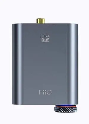 FiiO NEWK3 Amplifier Headphone Amps Portable High Resolution 384kHz/32bit DSD256 USB Type-C Lossless for PC/Laptop/Smartphones/Speaker Home Audio(Titanium)