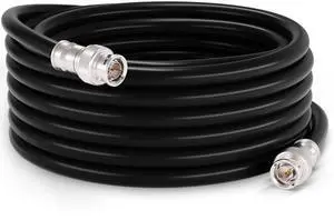 THE CIMPLE CO 125 FT BNC Cable with 2 Male BNC Connections - 75 Ohm, Low Loss HD-SDI and SDI Cable - Black, 125 Feet (38 Meters)