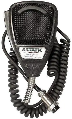 Astatic 636LB1 Dynamic Noise Canceling 4-Pin CB Microphone, Rubberized Black For use with CB Amateur Radio and SSB Communications, Designed for Close Talking Handheld Applications