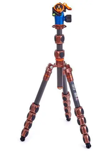 3 Legged Thing Leo 2.0 Carbon Fibre Tripod System & AirHed Pro Lever - Earth Bronze/Ocean Blue (LEOKIT2)