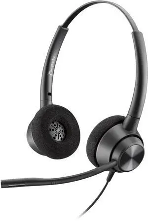 Plantronics Poly EncorePro 320 Stereo Headset - QD - Black