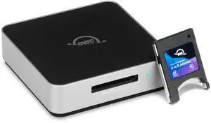 OWC Atlas USB4 CFexpress 4.0 Type B Card Reader, 40Gb/s USB4 USB-C Port, Bus Powered, Includes Type A>B Adapter for Fast ingest of Type A Cards, Up to 5000MB/s Real-World Speed, USB-C Cable