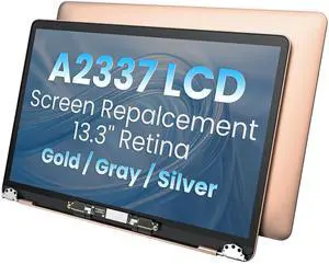 DZLQS A2337 LCD Screen Display Assembly for MacBook Air 13.3" M1 2020 A2337 EMC 3598 MGN63 MGN93 MGND3 MGN73 MGNA3 MGNE3 Retina 2560x1600 (Rose Gold)