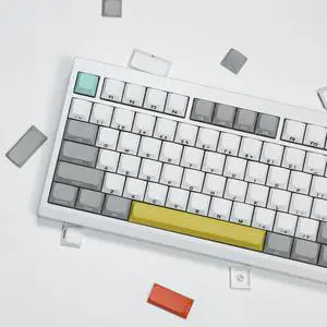 Arctic Side Print Low Profile Keycaps Set Custom Keyboard Keycaps, Keycaps 75 Percent Full Keycaps for 60% 65% 75% 80% 100% Cherry Gateron MX Switches Mechanical Keyboard (Moonlight)