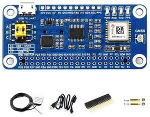 for Raspberry Pi GNSS HAT Based on MAX-M8Q Support Multi-Constellation Receiver GPS Beidou Galileo GLONASS Support Augment Systems Like SBAS QZSS IMES and D-GPS Accurate Fast Positioning @XYGStudy