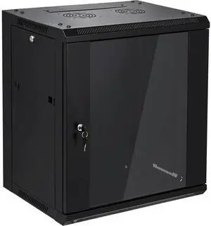 12U Wall Mount Server Cabinet Network Rack Enclosure Locking Glass Door by NETECABLE