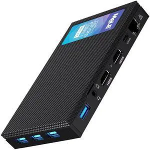 MeLE Quieter3Q Fanless Mini PC Celeron N5105 Small Desktop Computer 8G LPDDR4 128G ROM Micro Form Factor PC Support WiFi,BT 5.1,Gigabit Ethernet,Dual 4K HDMI for Office/Home/Business