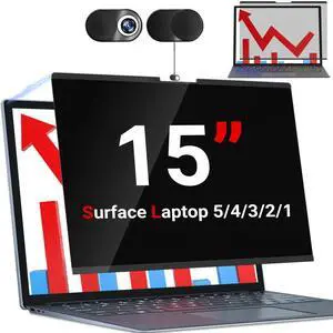 ZOEGAA Surface Laptop 15 Privacy Screen, Anti Blue Light Sliding Camera Cover Magnetic Privacy Screen Compatible with 13.5 inch Microsoft Surface Laptop 5/4/3/2/1