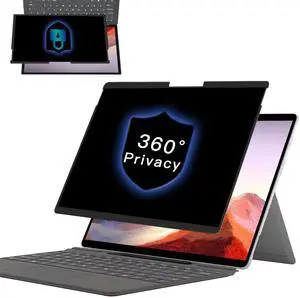 FILMEXT 360°Privacy Screen Protector for Microsoft Surface Pro 7/6/5/4-12.3inch,4 Way Removable Surface Privacy Screen Anti-Spy Anti-Glare Blue Light Filter-for Surface 7+/7/6/5/4