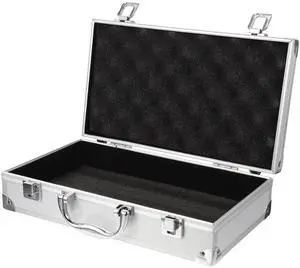 ERINGOGO Aluminum Alloy Tool Case - Multi-Functional Makeup Organizer and Medicine Storage Box with Lock and Handle 11.81 X 6.69 X 3.07 Inches for Travel and Home Use