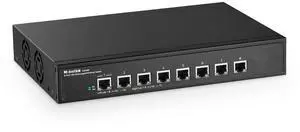 MokerLink 8 Port 10G Unmanaged Ethernet Switch, 10G/5G/2.5G/1G Auto-Adaptive, Plug and Play, Metal Desktop|Rackmount Network Switch