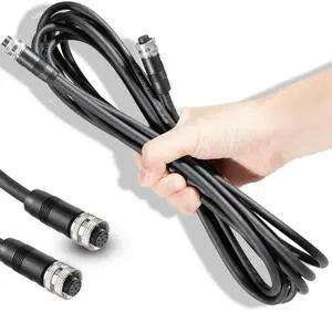 Bzumperyz 720073-5 15 Foot Ethernet Cable AS EC 15E Replace for Humminbird, Black Fit for Helix, APEX, SOLIX and Onix Models