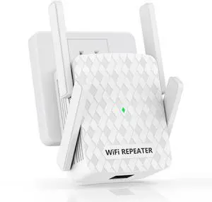 WiFi Extender Signal Booster, Internet Wireless Repeater for Home Coverage up to 10000sq.ft and 35 Devices, 1200Mbps WiFi Booster with Ethernet Port, Dual Band 2.4G/5G, 4 Antennas