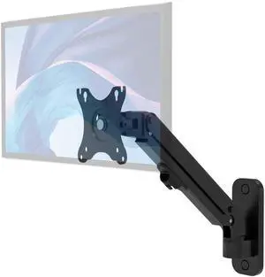 Single Monitor Premium Wall Mount for 17" - 27" Computer Screens - Flexible tilt 75x75-100x100 VESA Monitor Arm - Holds Monitors Up to 15.4Lbs - (ADD-AVWMB)