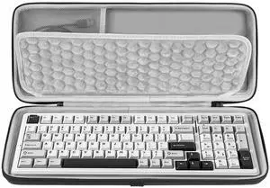 Geekria 90%-96% Keyboard Case, Hard Shell Travel Carrying Bag for 100 Keys Mechanical Keyboard, Compatible with RK Royal KLUDGE RK100, ASUS ROG Strix Scope II 96, Keychron Q5, Aula F99