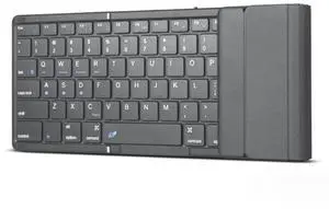 OJelay Portable Pocket Laptop-Sized Foldable Bluetooth Keyboard with Touchpad - Wireless Mini Keyboard for Android, Windows, PC, Tablet