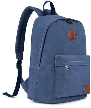 seemeroad Canvas Laptop Backpack, Durable Rucksack, Travel Bag Fits 15.6 Inch Notebook for Men Women Factory Directly (Blue)