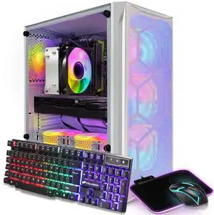 STGAubron Gaming PC Desktop, GeForce RTX 2060 Super 8G, AMD Ryzen 7 PRO 2700 up to 4.1G, 16G DDR4, 1T SSD, 600M WiFi, BT 5.0, RGB Fan x6, RGB Mouse Pad, Windows 11 Home