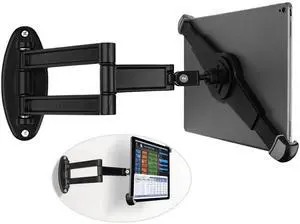 Mippko Foldable Tablet Wall Mount Holder for 9.5~14.5" iPad/Nexus/LG G Pads/e-Reader/Fire HD/Switch/Surface Pro,360°Adjustable Extension Articulating Arm Swivels Mount