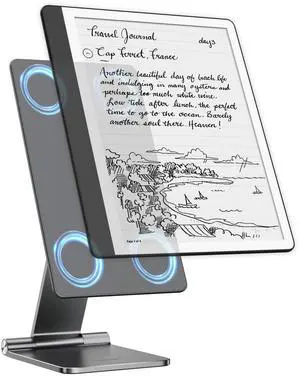 LULULOOK Magnetic Stand for Kindle Scribe 10.2''(2024/2022) Only, Foldable Adjustable Kindle Scribe Stand, Aluminum Alloy Rotatable Tablet Desk Holder for Reading Drawing