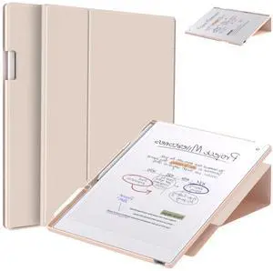 E NET-CASE Case for Remarkable Paper Pro Color 11.8"- Multi-Viewing & Auto Sleep/Wake Book Folio Cover with Built-in Pen Holder for Remarkable Paper Pro Tablet 11.8 inch 2024 Released (Rose Gold)