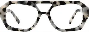 Blue Light Glasses - 98%+UV400 Filter,Acetate Preppy Rectangle Frame for Work/Gaming