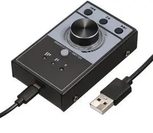 Computer Volume Control, USB Multimedia Volume Controller with Strong Compatibility for Win10/8/7/ Vista/XP/Android, Anti skid Design