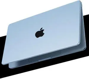 Macaset [Official SkyBlue] for MacBook Air 15 inch Case M4 M3 M2 2025 2024 2023 [100% Color Match] [Ultra Thin Armor] Protective Hard Shell Cover for Laptop A3241 A3114 A2941 - Sky Blue Clear