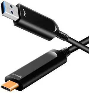 DWLCWY Fiber Optic USB A to USB C Cable (50ft),10Gbps High Speed USB3.2 Gen2 Cable for Webcam,Camera,VR/AR,Projector etc