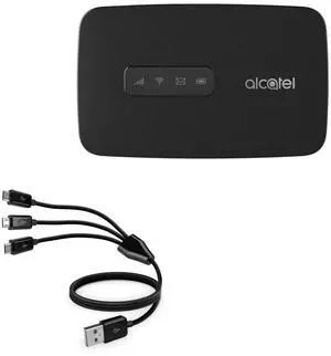 BoxWave Cable Compatible with Alcatel LINKZONE Mobile Hotspot - MultiCharge MicroUSB Cable, Multiple Charging Cable Micro USB Cable - Black