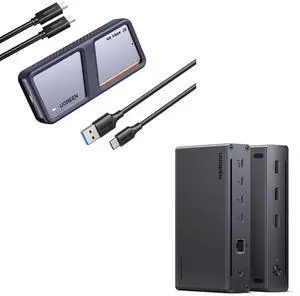 UGREEN 40Gbps M.2 NVMe Enclosure Bundle with Revodok Max 208 Thunderbolt 4 Dock