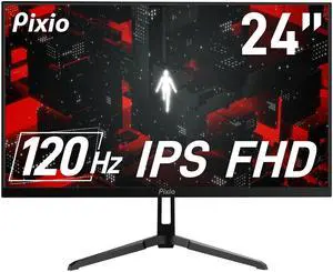 Pixio PX246 Wave 24 inch 120Hz Refresh Rate FHD 1080p Resolution IPS Panel 4ms GTG Response Time Gaming Monitor with Adaptive Sync