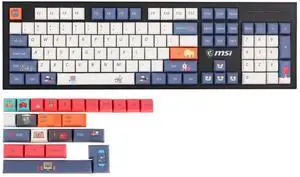Geeksocial (Only Keycaps) 104+24 XDA Keycaps Set PBT Dye Sublimation ANSI ISO Layout Compatible GK61 64 68 84 87 104 108 Mechanical Keyboards (Work & Leisure)
