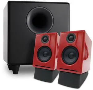 Audioengine A2 Black Computer Speakers with S8 Black Subwoofer and DS1 Stands
