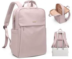 GOLF SUPAGS Women Laptop Backpack Fits 15.6 Inch Notebook Casual Daypack Everyday Bag for Work Travel College Backpack Book Bags (Pinkish Grey)