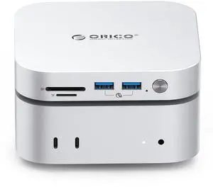 ORICO MiniMate 8TB External SSD Compatibility with Mac mini M4, 4TB for 40Gbps(3200MB/s) Data Processing, 4TB for 1000MB/s Backup Storage, USB 3.0(10Gbps) * 3, TF & SD 4.0, Power Switch, M4Ultra