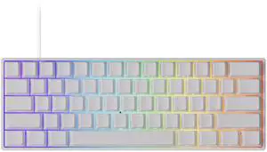 MONSGEEK FUN60 Pro Rapid Trigger Gaming Keyboard 8k SP Magnetic Switch HE Keyboard Wired 60% White Shine-Through (Glare Magnetic Switch)