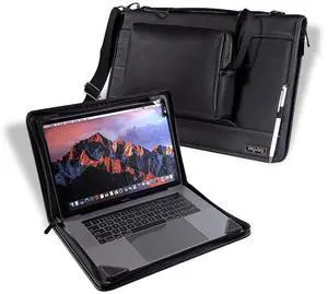 Berfea Protective Case Cover Compatible with HP Probook 450 G8/G9/G10,Probook 455 G10 /G9 /G8 15.6 inch Laptop Sleeve Notebook Stand Carry Hard Case Messenger Shoulder Bag Handbag